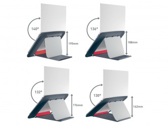 COR-LEITZ Ergo Cosy laptop állvány, bársonyszürke (E64260089) 2