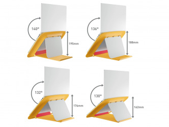 COR-LEITZ Ergo Cosy laptop állvány, melegsárga (E64260019) 2