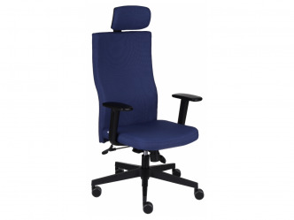 GRO-TeamPlus HD Black karfás vezetői forgószék fejtámlával