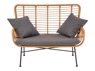 HAL-Ikaro XL rattan hatású kétszemélyes kanapé 3
