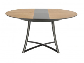 HAL-Moretti modern, kör alakú, bővíthető étkezőasztal 2