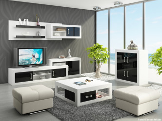 NAP-Verin 16 1DW modern kétajtós vitrines szekrény 2