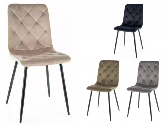SIG-Jerry Velvet modern fémvázas szék