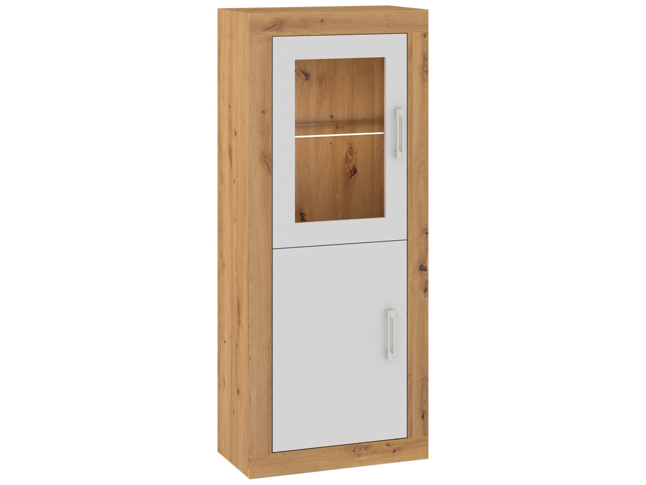 NAP-Verin 16 1DW modern kétajtós vitrines szekrény