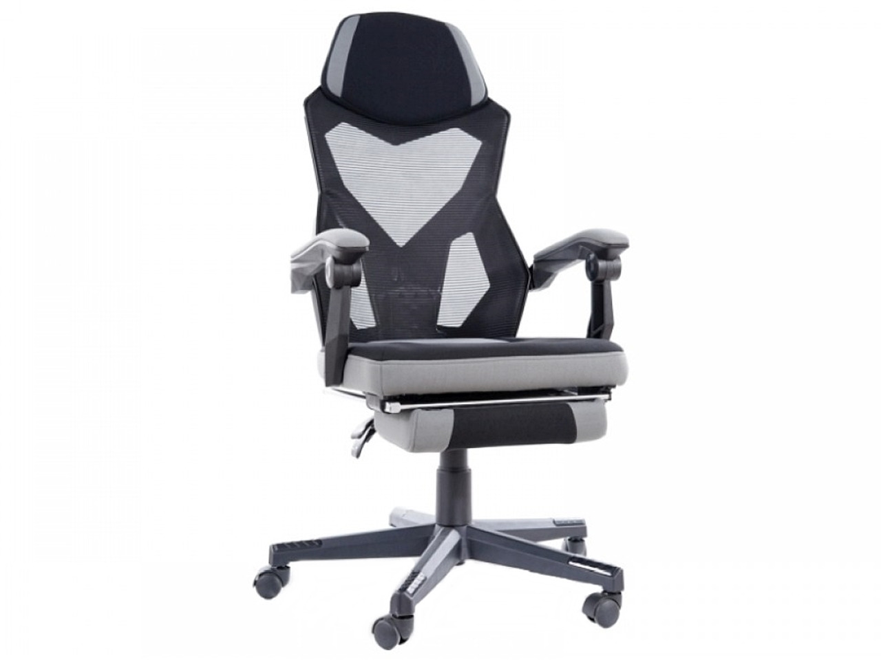 SIG-Q-939 modern gamer szék mesh kárpitozással, lábtartóval