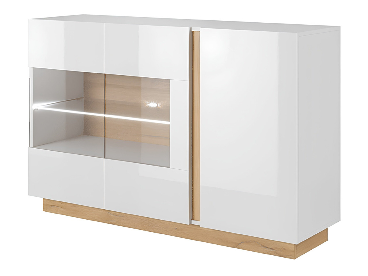 TEM-City modern stílusú vitrines komód
