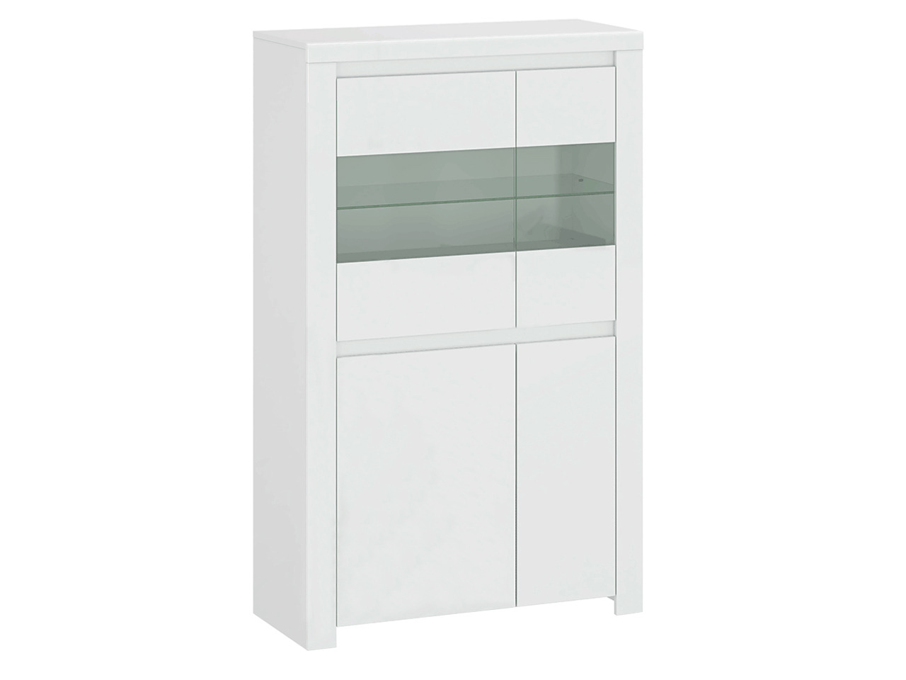 TEM-Lindy 2D2W modern vitrines szekrény